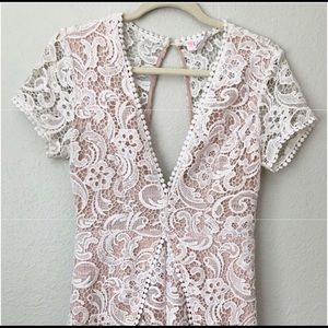 L'Atiste by amy lace crochet white romper M